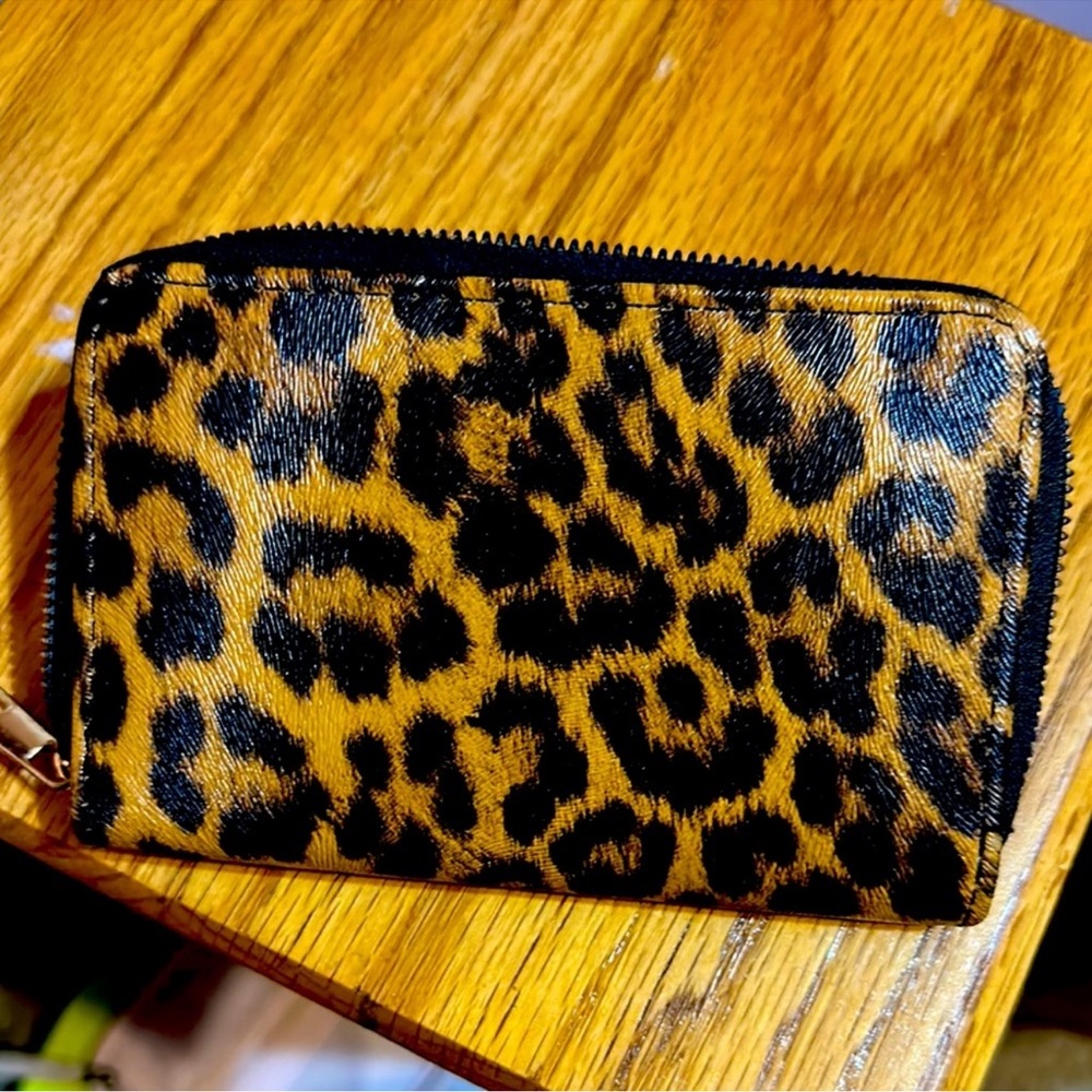 Leopard Print Zip Wallet - image 1